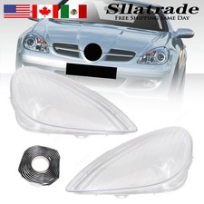 For 2005-2011 Mercedes-benz Slk Class R171 Leftright Clear Headlight Lens Cover