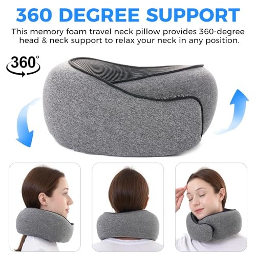 Ergonomic Travel Neck Pillow for Airplanes – Comfortable & Breathable Support