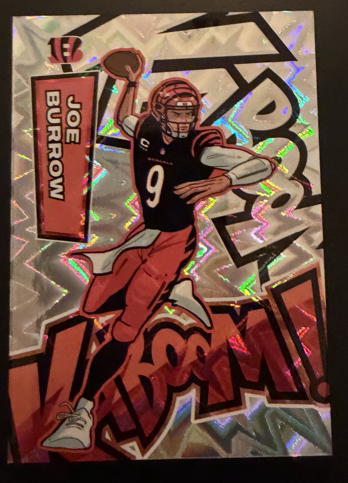 2025 Panini Absolute Joe Burrow Kaboom Vertical Silver #42 Bengals Case Hit