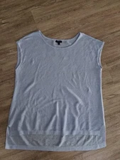 Talbots Petite Light Blue Sleeveless Knit Top Women’s Size MP Soft Pullover