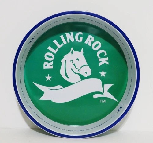 Rolling Rock Metal Beer Tray Latrobe Brewing Co. - Hanging Sign with Deep Sides