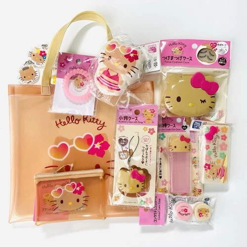 Sanrio 2025 Tanned Gal Hello Kitty 10 items Pill Case Pouch Figure Charm Bag