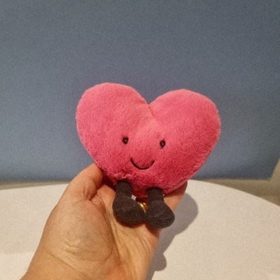 Jellycat Tiny Hot Pink Heart No arms (Original) Retired 