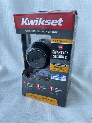 Kwikset Double Cylinder Deadbolt SmartKey & Microban Venetian Bronze 99850-073