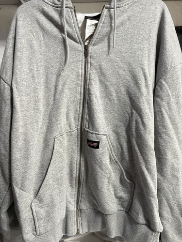 Dickies Sweat Full Zip Gray/Grey Thermal Lined Hoodie Men's Size XL