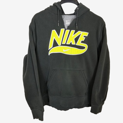 VTG Nike Spellout Swoosh Hoodie Men 2XL Hip Hop Grunge Travis Scott  Distressed
