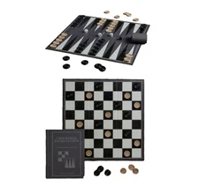 WS Game Company - Checkers/Backgammon Vintage Bookshelf Game - 44420
