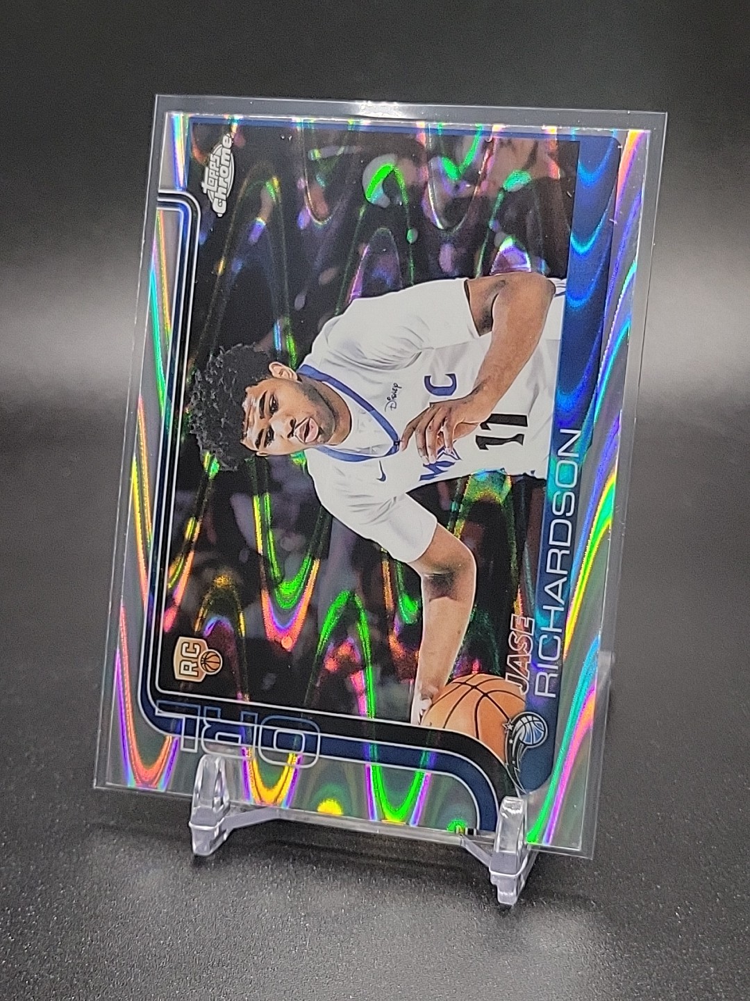 Jase Richardson 2025-26 Topps Chrome #275 Raywave Refractor (RC) Orlando Magic