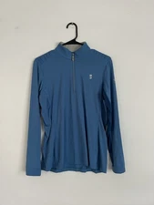 Tredstep Ireland Pullover Womens Large Blue 1/4 Zip Performance Equestrian
