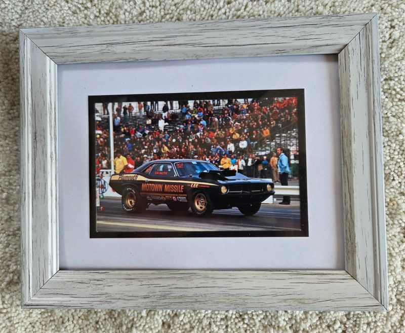 Don Carlton Motown Missile Hemi Pro Stock Plymouth framed & matted photo VHTF!