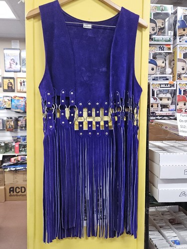 Vintage Ladies Suede Vest-Hippie Boho Purple