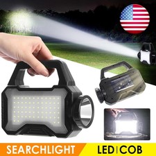 Super Bright LED Tactical Solar Flashlight USB Rechargeable Lamp COB Torch Light