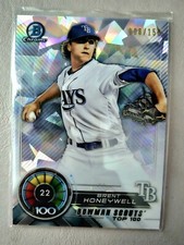 2018 Bowman Chrome Scouts Top 100 #BTP-22 Brent Honeywell Atomic Refractor /150