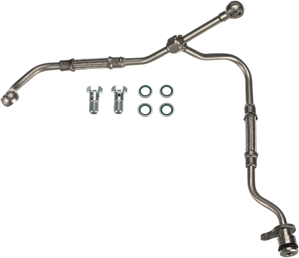 Para 2008-2010 Ford F-350 Super Duty turbocompressor linha de fornecimento de óleo portões 2009 - Imagem 3 de 3