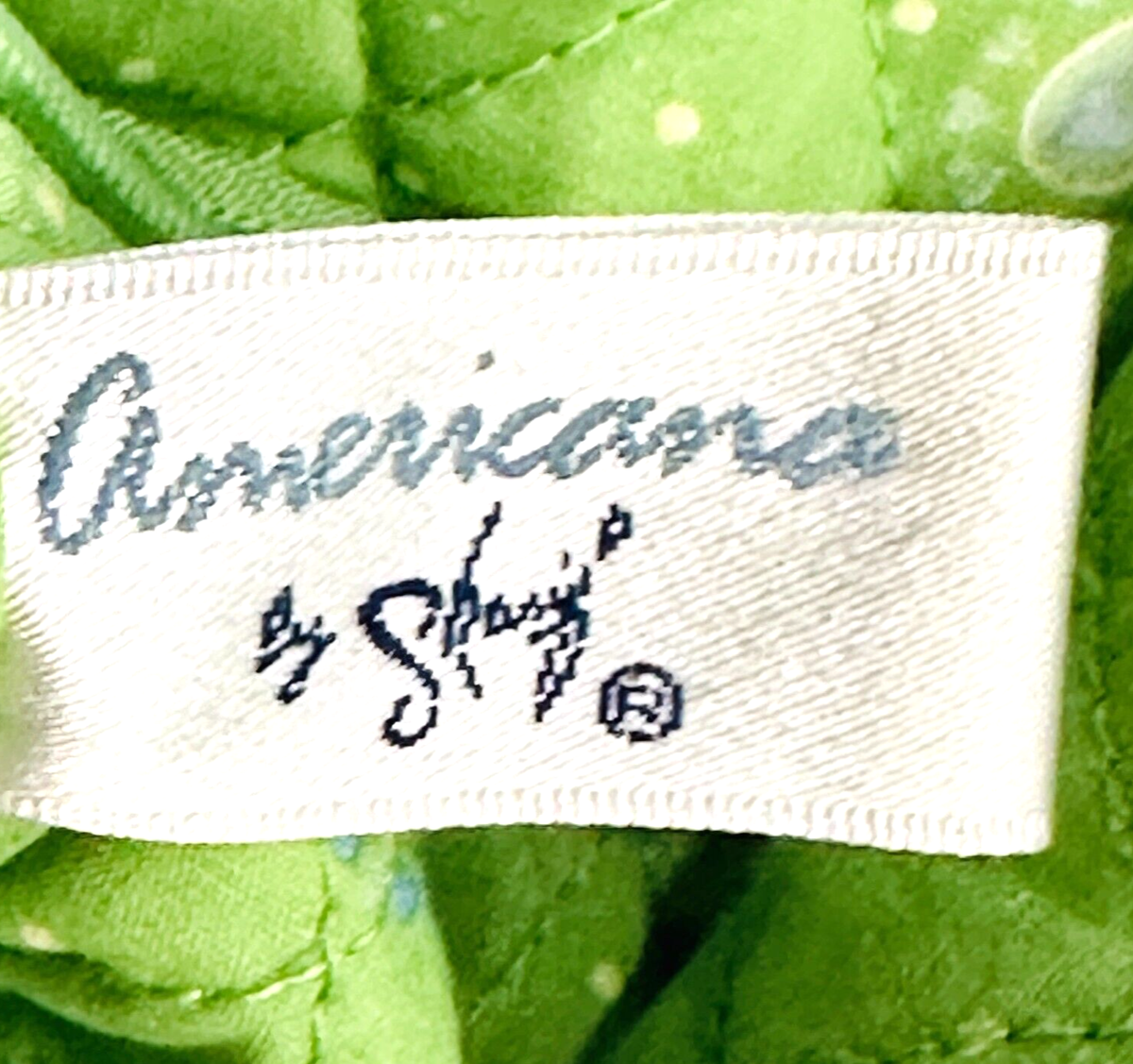 Americana by Sharif Backpack Purse Bag Green Paisley Quilted  display picture 3