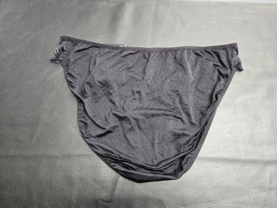 Bragas de bikini negras Vanity Fair satinadas talla 8/XL nuevas con etiquetas Foto 3 de 3