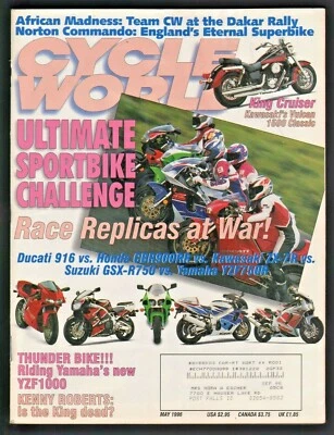 1996 May Cycle World Vintage Motorcycle Magazine - Kawasaki Vulcan 1500 Classic - Image 1 of 3