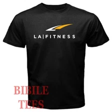 LA Fitness Gym Club Men's Black Size S to 5XL