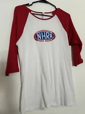 Retro Women’s NHRA National Hot Rod Association 3/4 Length Sleeve Top Size XL
