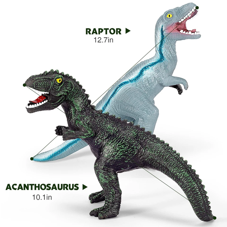 Juguetes de dinosaurio jumbo Kissdream 7 piezas juguete de dinosaurio grande para niños realista Gia... Foto 4 de 4