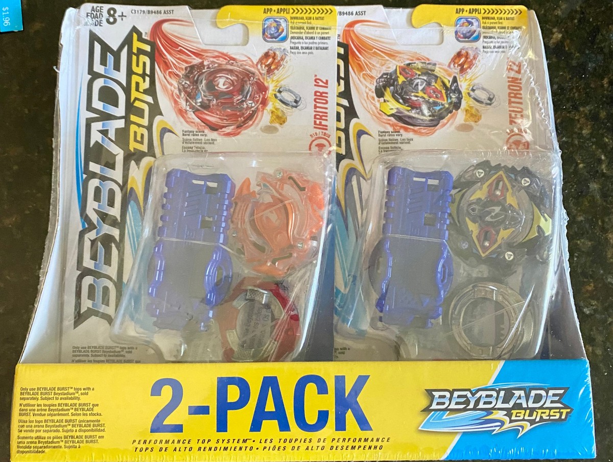 ブ*イ様 疾風・龍刃～RYUTOU 2本セット ZEUTRON Z2 & IFRITOR I2 Beyblade Burst 2-PACK Hasbro NEW Sealed