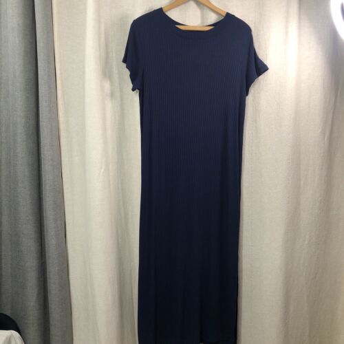Tahari Womens Medium Dress Liquid Jersey Knit Blu… - image 1