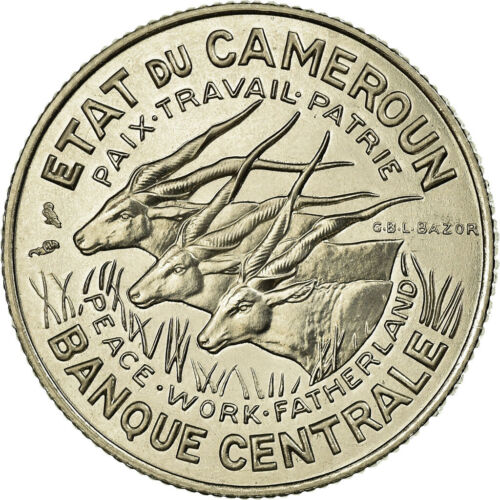 [#30827] Moneta, Kamerun, 100 Francs, 1966, Paris, MS(63), Nikiel, KM:E11 - Zdjęcie 1 z 2