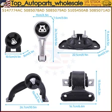 For Dodge Avenger 2010-2014 L4-2.4L 5Pcs Engine Mounts & Transmission Mount Kit