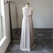 Show Me Your Mumu Amanda Dress Cream L wedding summer Backless Maxi Bridesmaid