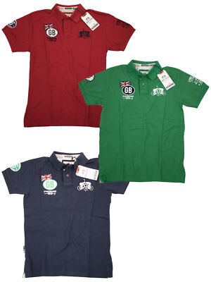 Chunk Herren Polo Poloshirt Race Polo GB England Piquee Männer Oberteil