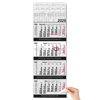 4 Monatskalender 2026 Wandkalender mit Schieber Viermonatskalender Kalender 2026