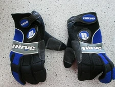 Vintage Nirve BMX racing gloves blue and black adult small