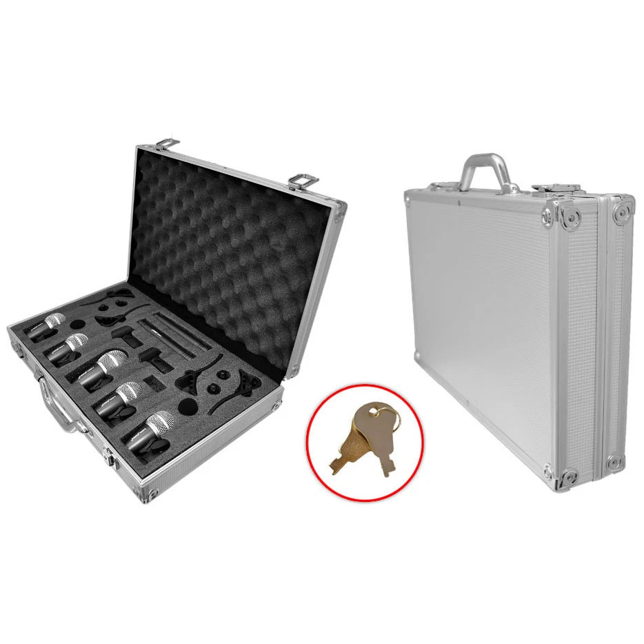 Pyle PDKM7 7 Microphone Wired Drum Kit with Carrying Case & Mounting Accessories - Image 3 of 4