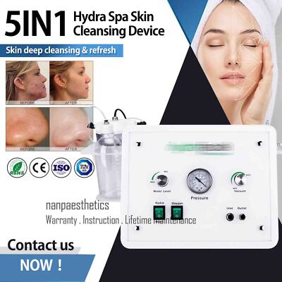 5in1 Multifunction Hydra Dermabrasion Machine Hydro Water Facial Deep Cleaning