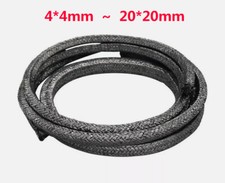 Pure Graphite Gland Packing Sealing Strip High Temperature Resistance 4mm 20mm