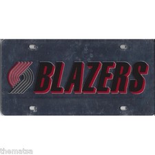 PORTLAND TRAILBLAZERS TEAM LOGO NBA BASKETBALL LASER LICENSE PLATE MADE IN USA