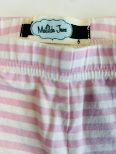MATILDA JANE 2 PAIR HELLO LOVELY GREEN&SWEETNESS PINK STRIPED RUFFLED SHORTIES*6 - Picture 5 of 5