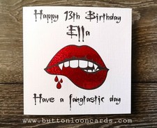 Handmade & Personalised Happy Birthday Card Vampire Diaries Originals ANY TEXT