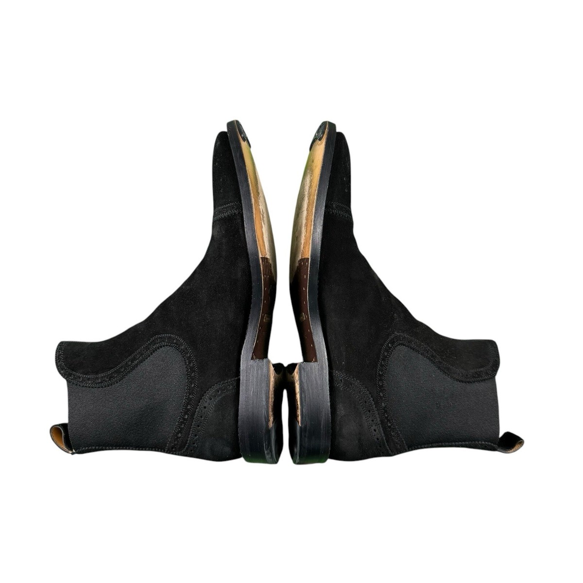 Dolce and Gabbana Mens Slip On Wing Tip Black Suede Chelsea Boots Size Mens 9 Dolce and Gabbana Mens Slip On Wing Tip Leather Chelsea  main image 3