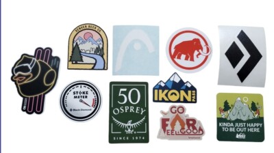 10x Ski Rock Climb Hike Outdoor Stickers Mixed Lot Black Diamond REI Mammut IKON