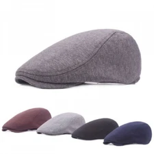 Men's Cotton Flat Ivy Gatsby Newsboy Driving Hat Cap