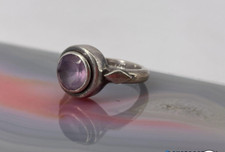 925 Sterling Silver Amethyst Ring Size 6