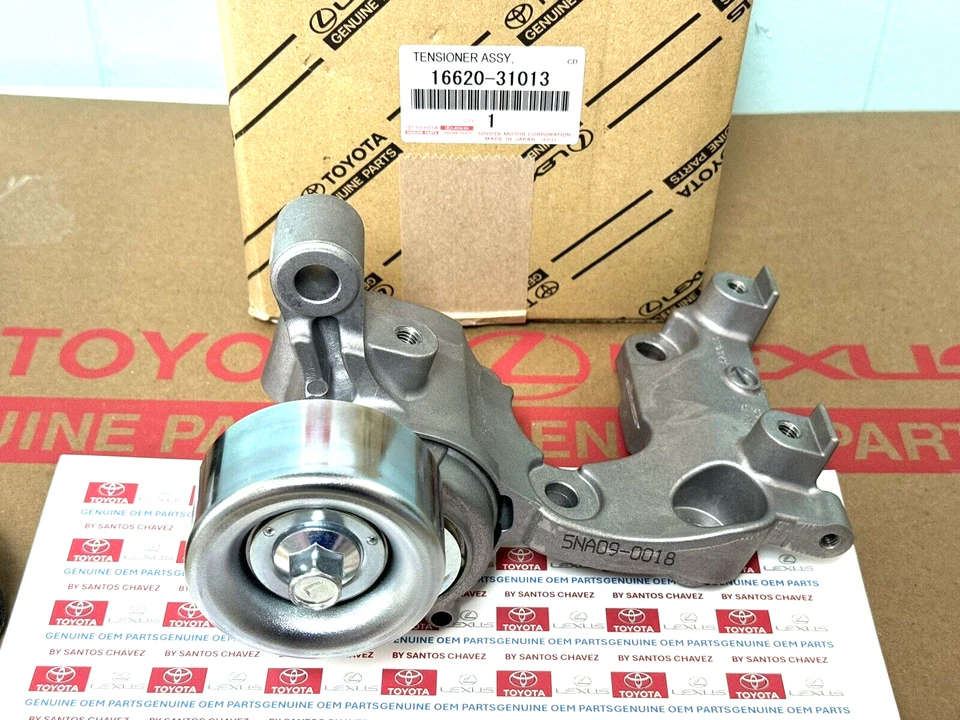 Kit de correa de transmisión y tensor serpentina Toyota Tacoma V6 2005-2015 pieza original OEM Foto 3 de 4