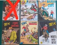 Fumetti Tex 61, 81, 186, 276, Speciale Cico 12, cartolina Tex D'autore.