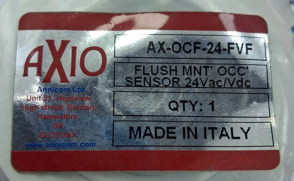 AXIO AX-OCF-24-FVF Occupancy Sensor Flush Mount OCC Sensor 24Vacac Vdc - Image 3 of 3