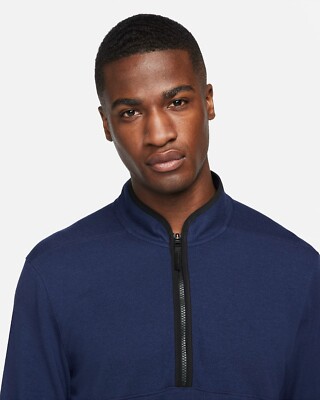 Nike Dri-Fit Victory Navy Blue 1/2 Zip Golf Jacket Men's Small