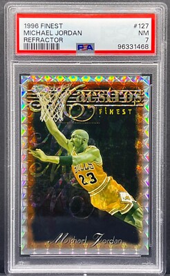 1996-97 Topps Finest Uncommon Silver Refractor 127 Michael Jordan 