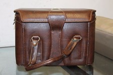 Mens Vintage Leather Bag DSLR Camera Case Satchel Shoulder Bag Coffee Brown