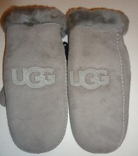UGG Australia SHEARLING Logo Mitten,L/XL,Seal Grey