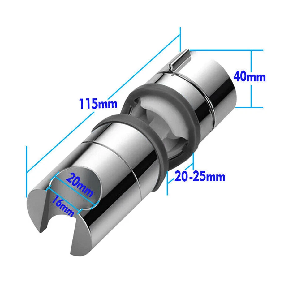 Handbrause Halterung 20-25mm Brausehalter Duschkopfhalter Stange Verstellbar DE - Bild 3 von 4